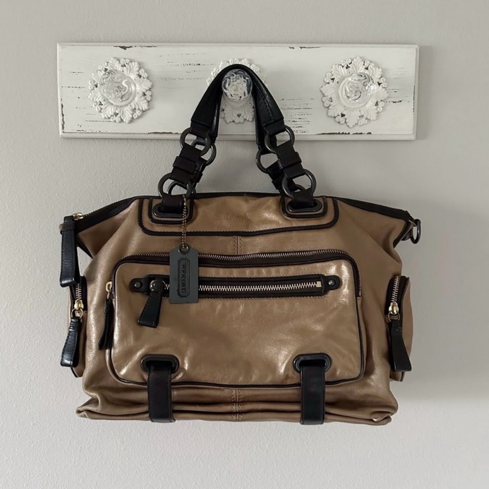 COPY - Coach Cambridge Alexa Leather Large Satchel Bronze Style 14094